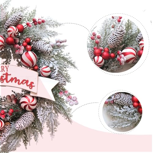 Soft Touch Green Norfolk Pine Christmas Wreath for Front Door E810109