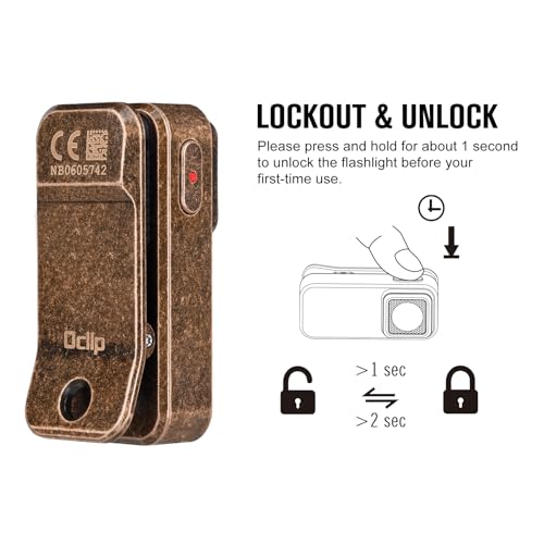 OLIGHT Oclip Rechargeable EDC Flashlight 300 Lumens Dual Light Sources X82255