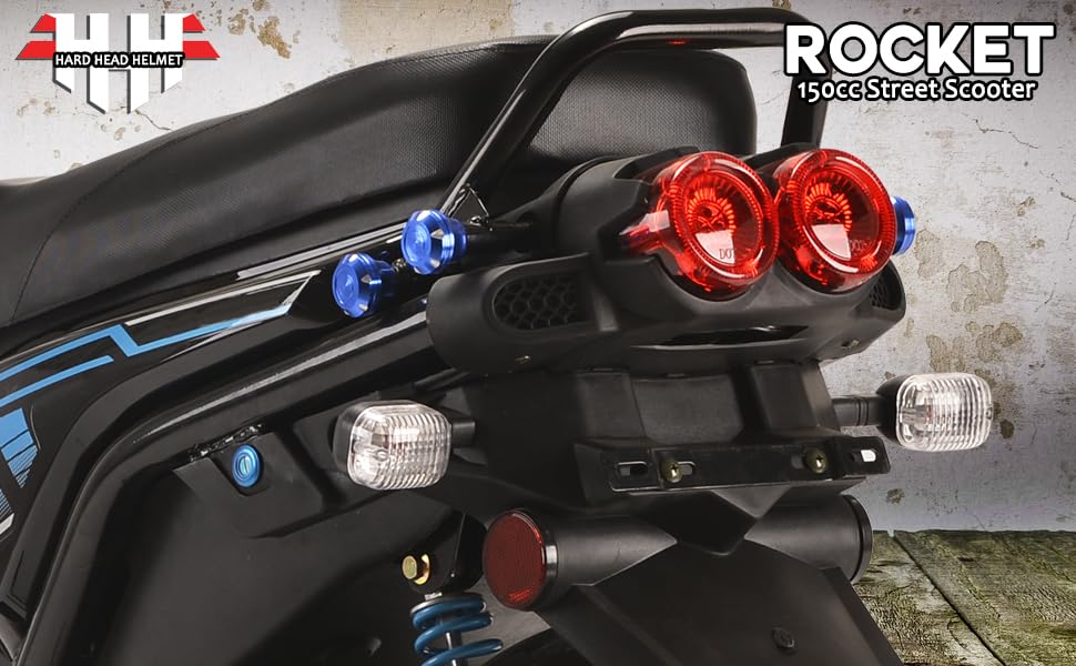HHH Rocket 150 Moped Gas Vitacci Scooter 150cc Automatic Adult Bike T129