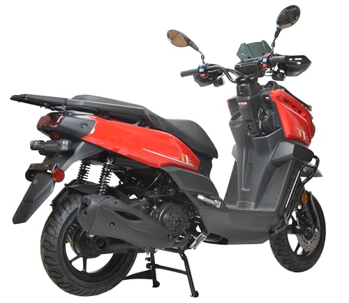 HHH motorcycle 150cc Scooter Moped Gas Adult Street Bike CVT 12 inch Aluminum Wheels White W112991