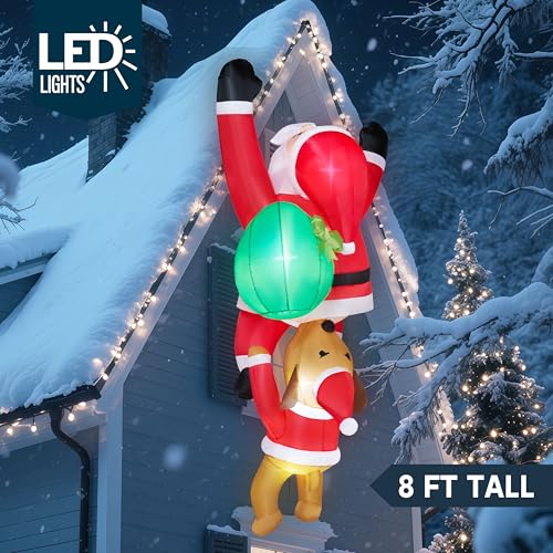 Joiedomi 8 FT Hanging Christmas Inflatables Decoration with LED Z259951