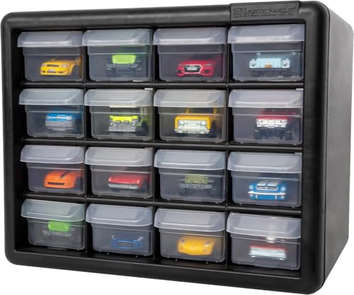 Akro-Mils 24-Drawer Plastic Storage Cabinet, Black B1232