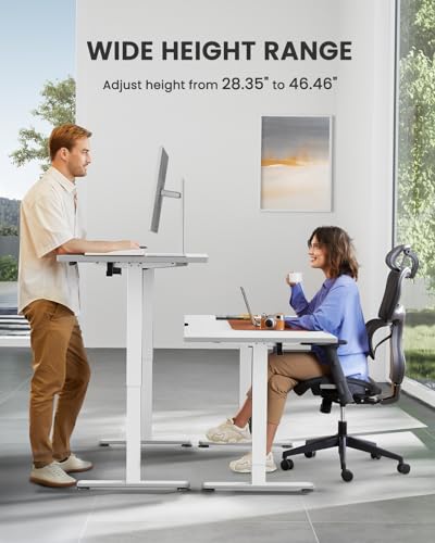 ErGear Height Adjustable Electric Standing Desk 48 x 24 Inches, Walnut S608