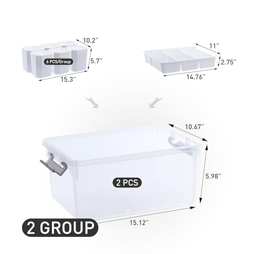 Citylife 17 QT Plastic Storage Box with Removable Tray A71310