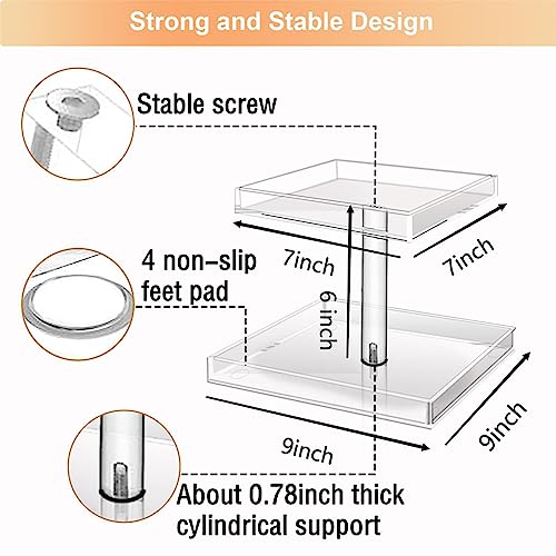 YAGELI Acrylic Perfume Organizer Display Tray for Vanity Makeup Storage G9944