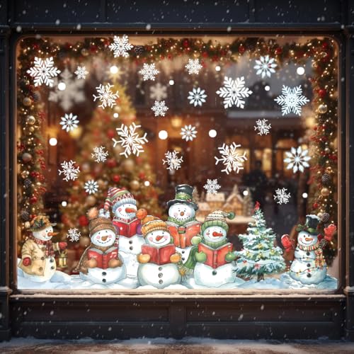 226 PCS Snowflake Window Clings, Reusable Winter Window Decals for Holiday Decor M46237