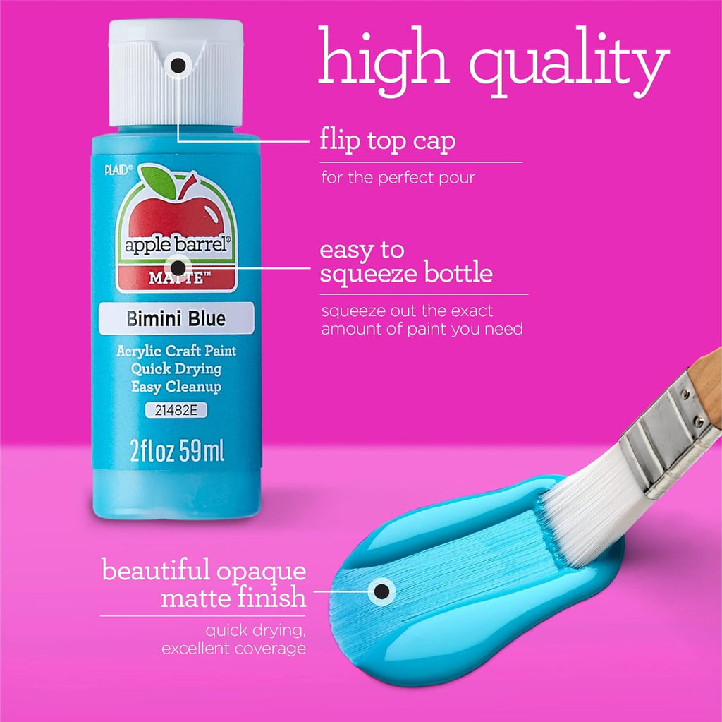 Apple Barrel Acrylic Paint 2 oz, Neon Yellow I3880