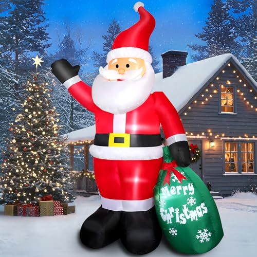 7 FT Christmas Inflatable Santa Claus with LED Lights Indoor Outdoor Decoration F5780