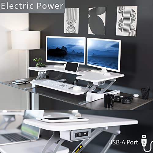 VIVO 36 inch Electric Stand Up Desk Converter, Black U953