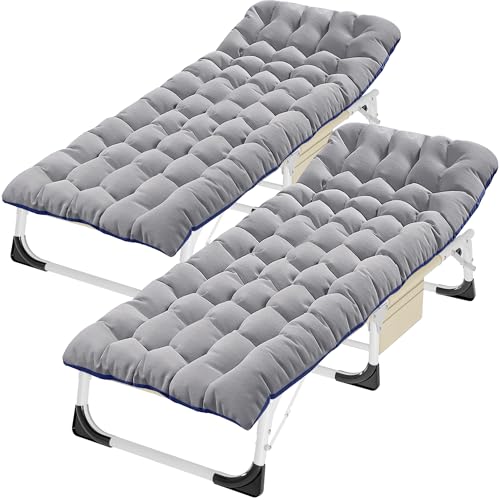 ABORON Oversized Folding Camping Cot for Adults, Double Layer 1200D, with Mat & Carrying Bag S2407
