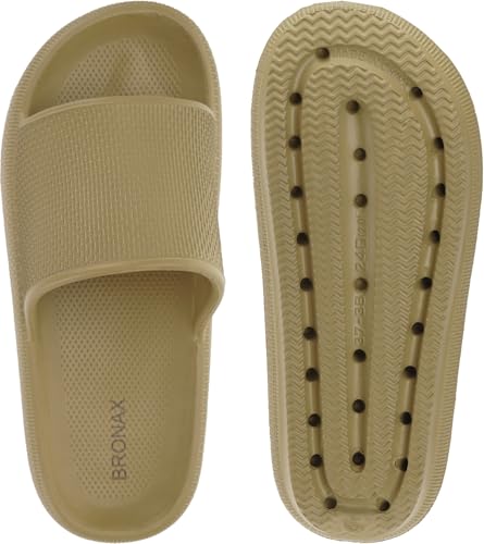 BRONAX Pillow Slippers for Women and Men, Cushioned Thick Sole B486351