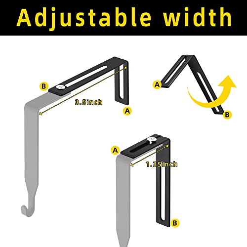 12 Pcs Adjustable Cubicle Wall Hooks with Cross Screwdriver F34947