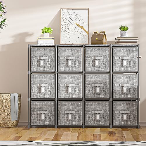 Cube Storage Organizer with 6 Printed Bins and Labels Y73983