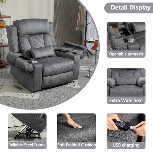 Power Lift Chair Recliner with Massage and Heat for Adults, Dual Motor H2507