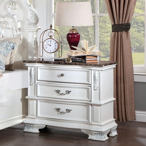 Furniture of America Clairibel Wood 5-Piece Bedroom Set King with Button-Tufted Headboard Z353