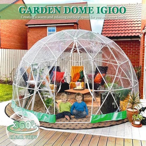 Garden Dome Igloo 12FT Clear Bubble Tent Outdoor Weather Proof Camping Patio G12136