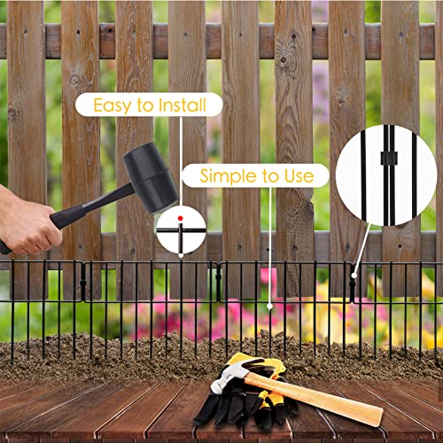 Animal Barrier Fence 12in x 28ft Rustproof Metal Garden Border for Rabbit and Dog H102383