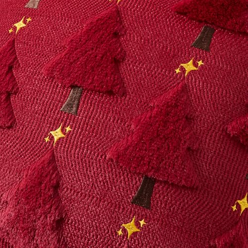 UGASA Star Christmas Decorative Pillow Covers 18x18 Inch Set of 2 Dark Green Q9265