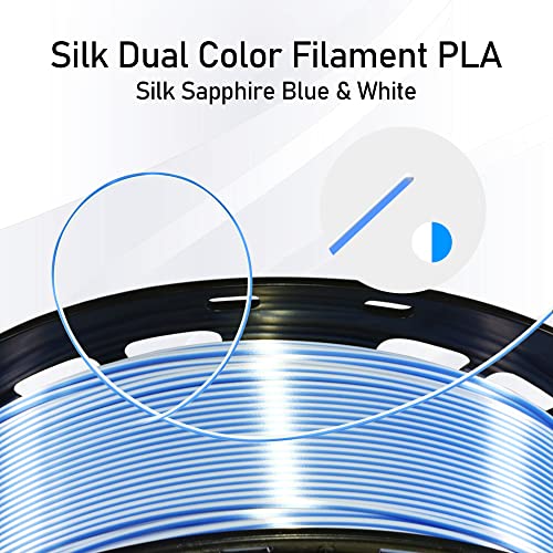 MIKA3D Bicolor Silk PLA 3D Printer Filament Bundle, 1.75mm, 6 Spools V5573