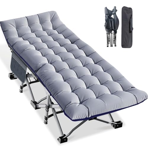 LILYPELLE Folding Camping Cot, Extra Wide Heavy Duty with Carry Bag Z15817