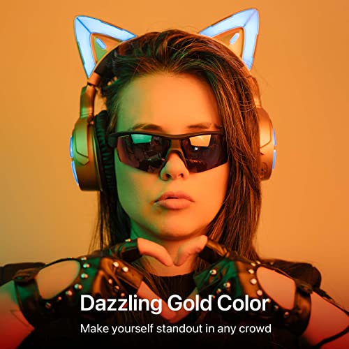 YOWU Cat Ear Headphones 4GS Wireless Bluetooth Noise Cancelling Headset with Mic Q849