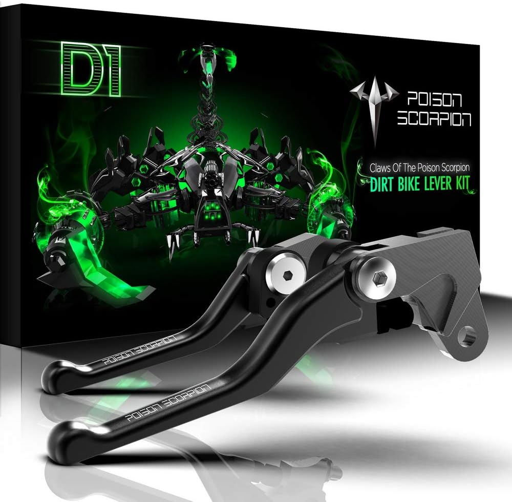 POISON SCORPION Black Off-Road/Dirt Bike Brake Clutch Levers Compatible with CRF250R 2007-2022 | CRF450R 2007-2020 | CRF250RX 2019-2022 | CRF450RX 2017-2020