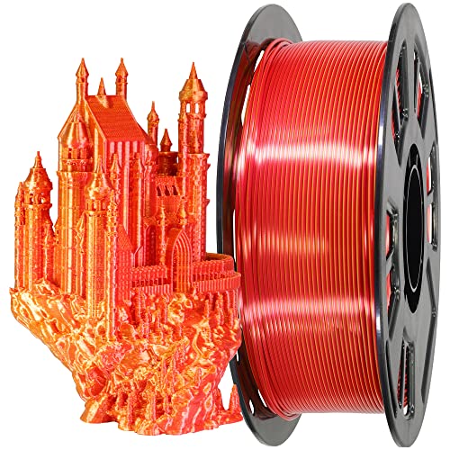 MIKA3D Bicolor Silk PLA 3D Printer Filament Bundle, 1.75mm, 6 Spools V5573