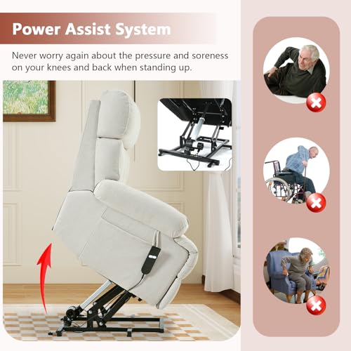 Power Lift Recliner for Elderly with Remote Control, Navy Blue P60192