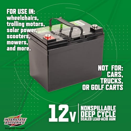 Interstate Batteries 12V 35AH AGM Deep Cycle Battery Y97773
