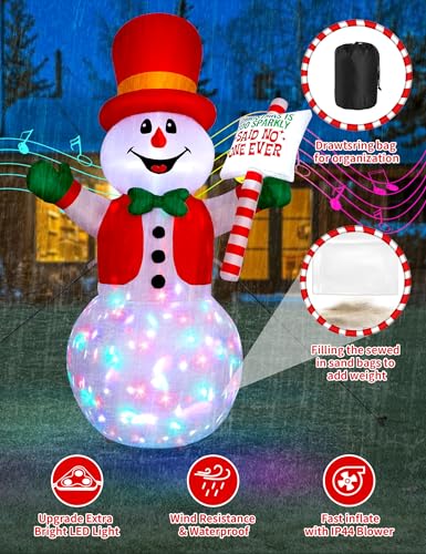 8FT LED-lit Inflatable Santa Claus Outdoor Christmas Decoration O93080