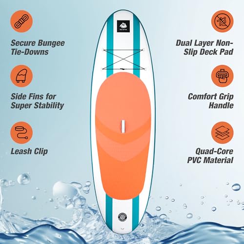 Roc Inflatable Stand Up Paddle Board with Premium Accessories, Wide Non-Slip Deck A34223