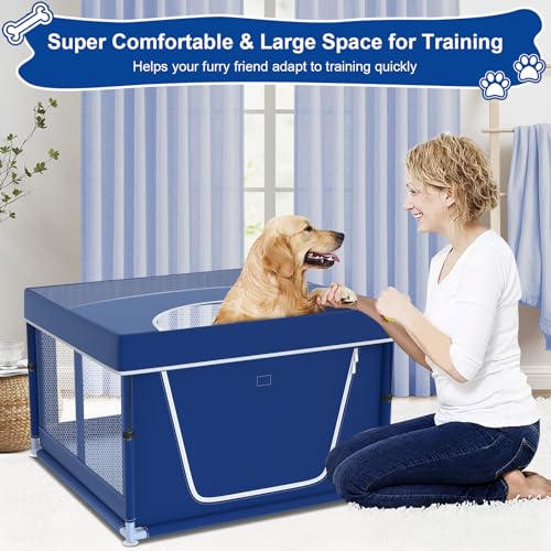 42x42x25.6 Inches Puppy Playpen with Gate for Small Dogs Indoor & Outdoor G192
