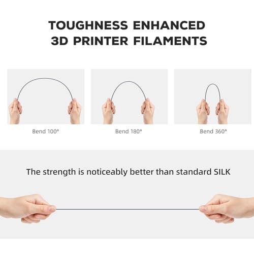 FLASHFORGE PLA Filament 1.75mm Burnt Titanium, Color Changeable 3D Printer Filament 1kg T433110