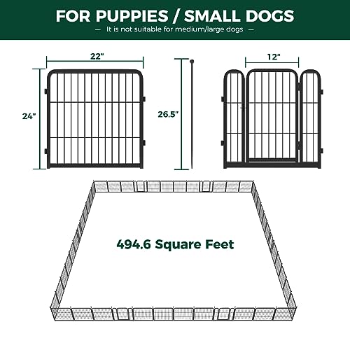 FXW Rollick Dog Playpen 32 Inch 16 Panels for Small and Medium Dogs E405995
