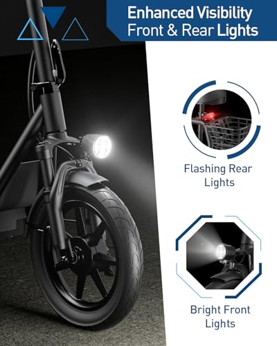 Hiboy Q2 Electric Scooter with Seat for Adults, Foldable, 500W Motor Z6624