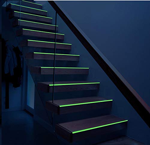 Glow in The Dark Tape 33ft x 0.5in Luminous Safety Egress Markers for Stairs, Walls, Steps F446917