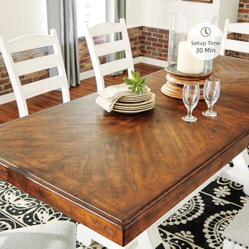 Signature Design by Ashley Valebeck Rustic Farmhouse 36" Counter Height Dining Table Y946