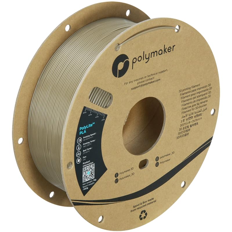 Polymaker PolyLite PLA Filament 1.75mm 1kg Black H626