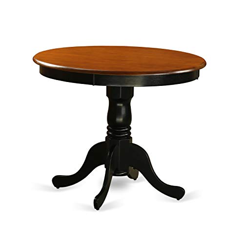 East West Furniture ANT-BLK-TP Dining Table & Avon Dining Chairs Set of 2 K21142