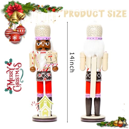 Gingerbread Nutcracker Figure 14 Inch Christmas Wooden Decor K36734