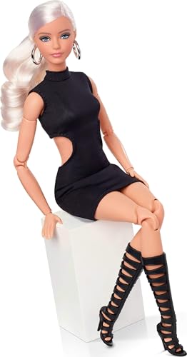 Barbie Basics Model 04 Collector Doll with Red Curly Hair and Black Mini Dress O916