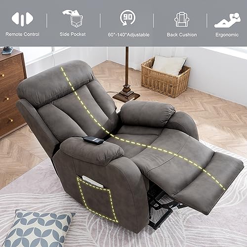 Power Lift Recliner for Elderly with Remote Control, Navy Blue P60192