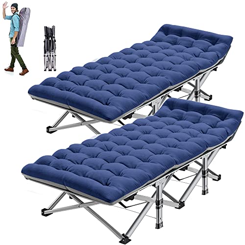 ABORON Oversized Folding Camping Cot for Adults, Double Layer 1200D, with Mat & Carrying Bag S2407