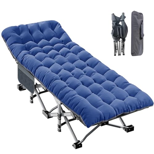 ABORON Oversized Folding Camping Cot for Adults, Double Layer 1200D, with Mat & Carrying Bag S2407