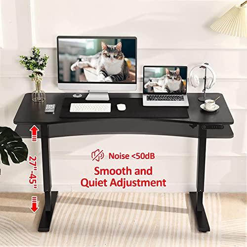 Electric Standing Desk with Charging Station, Oak W842676