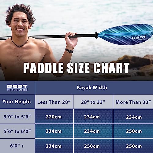 Carbon Fiber Kayak Paddle for Adults, 220cm H326