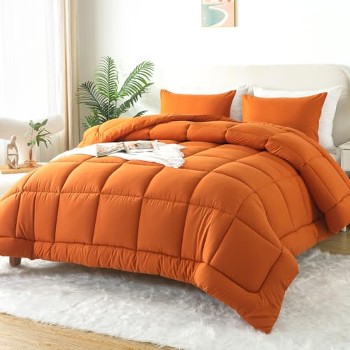 WhatsBedding Queen Comforter Set, Black, 3 Pieces with 2 Pillowcases O150109