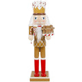 Joliyoou Christmas Nutcracker Figures, 14 Inch Wooden Nutcracker Ornaments, Large Xmas Funny Nutcracker Tabletop Festival Shelves Decorations(Santa in Hawaii Beach Summer Vacation)
