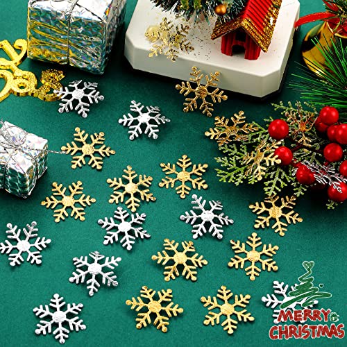 1600 Pieces 3 Size Snowflake Glitter Confetti for Christmas Party Table Decor P404201