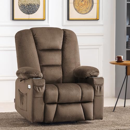 MCombo Small Power Lift Recliner Chair with Massage and Heat, Brown N356790
